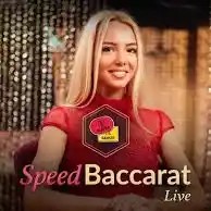 Speed Baccarat A online game logo by Evolution on spincasinomexico.com